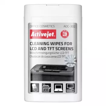 Activejet AOC-302 čistiace utierky na LCD obrazovky, 100 ks