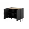 Komoda Cama Meble ONDA 2D 98x45x85 cm, čierna, rám z drevotriesky
