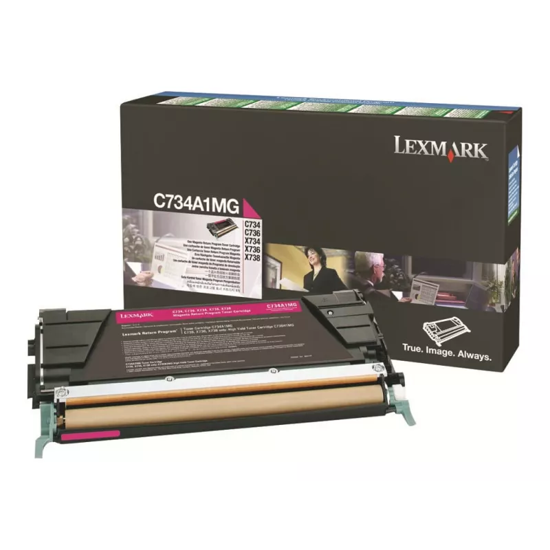 Lexmark - tonerová kazeta - 1 x purpurová - 6000 strán - LRP / LCCP (0C734A1MG)