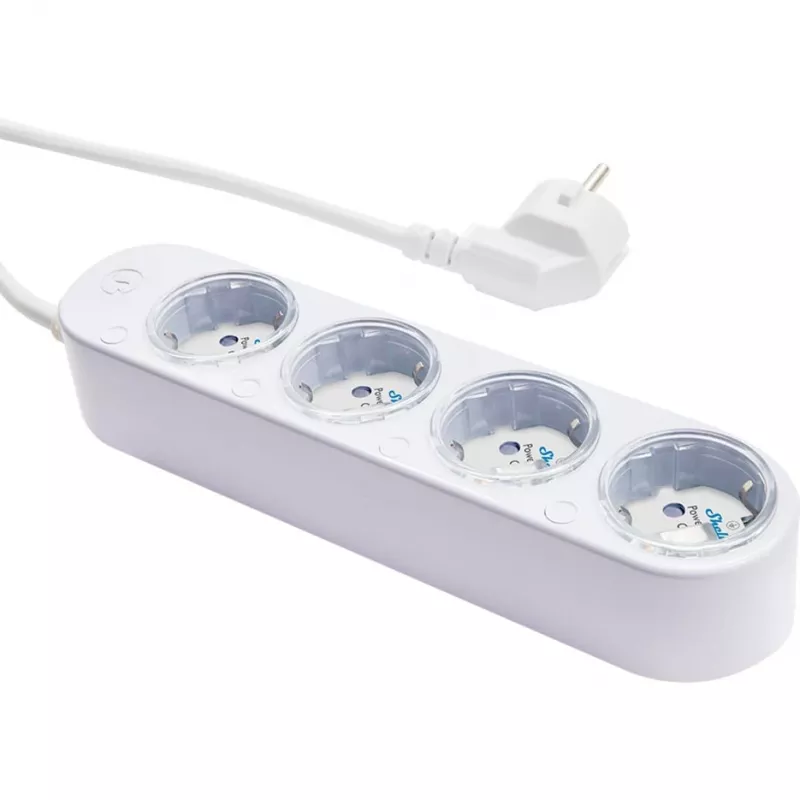 Smart 12A Shelly Power Strip 4 Gen4 Zigbee/Matter predlžovacia zásuvka