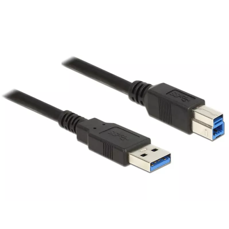 USB kábel DeLOCK 85065 USB 3.2 Gen 1 0,5 m USB A USB B čierny
