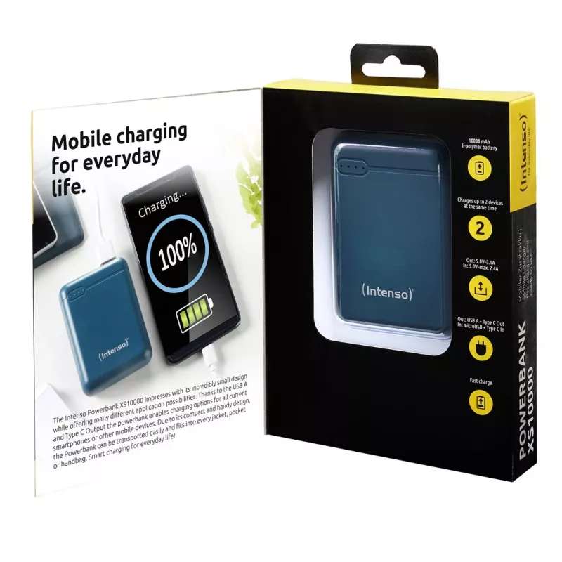 Intenso XS10000 lithium-polymérová (LiPo) 10000 mAh petrolejová