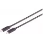 USB kábel S/CONN 13-63015 USB4 Gen 3x2 0,5 m USB-C čierny