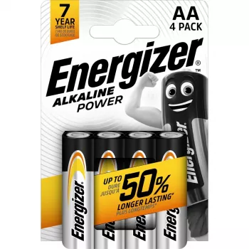Alkalická AA jednorazová batéria Energizer Classic 1,5V LR6 — 4 kusy, 50,5×14,5 mm, 23 g
