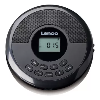 Prenosný CD prehrávač Lenco CD-340BK — čierna, prenosný dizajn