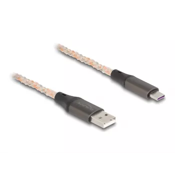 DeLOCK USB 2.0 kábel Type-A na USB Type-C RGB 1m