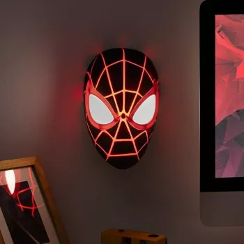 Stolná lampa Paladone Mask Light PP14323SPMVN Spiderman Miles Morales – nočné svetlo v tvare postavy