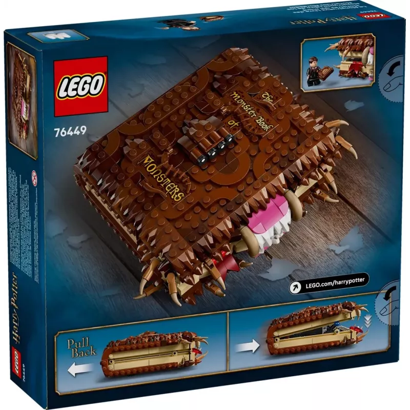 LEGO Harry Potter herná sada Príšerná kniha príšer 76449 — 518 dielov, 1 minifigúrka, pripevniteľné zuby