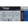 Akyga AK-B1-500E Basic 500 W ATX napájací zdroj, pasívne PFC, 120 mm ventilátor, sivý