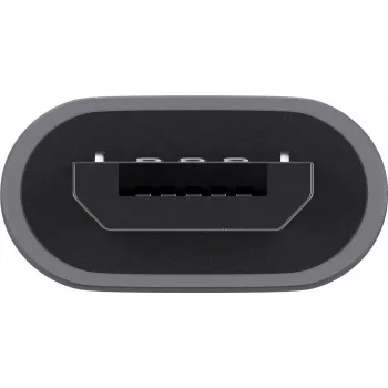 Goobay USB 2.0 Hi-Speed adaptér, sivý, sivý – USB-C™ konektor samica > USB 2.0 Micro konektor samec (Type-B) (55553)