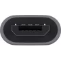 Goobay USB 2.0 Hi-Speed adaptér, sivý, sivý – USB-C™ konektor samica > USB 2.0 Micro konektor samec (Type-B) (55553)