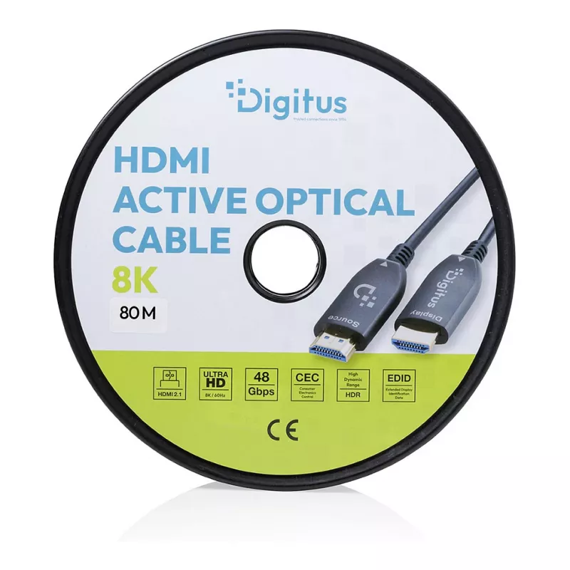 HDMI AOC hybridný optický kábel DIGITUS UHD 8K, 80 m