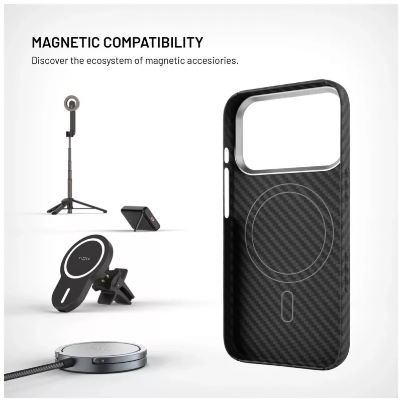 Ochranné puzdro FIXED MagVelar pre Apple iPhone 17 Pro, čierne