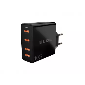 Nástenná nabíjačka BLOW 4×USB-C PD 100W GaN, 4 porty, PD 3.0, PPS, vstup 200–240V