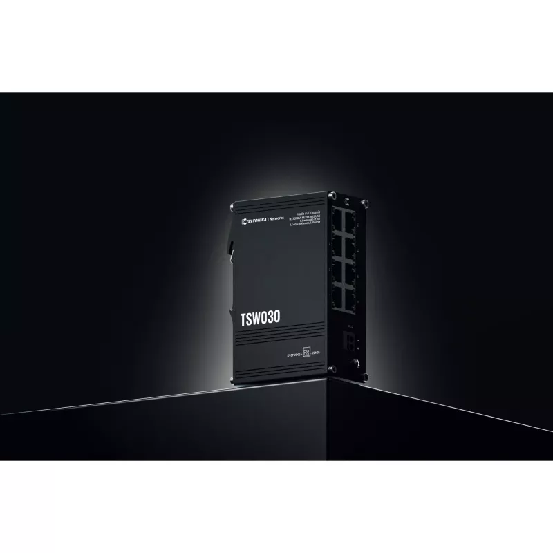 Teltonika TSW, neupravovaný 8-portový priemyselný Ethernet switch