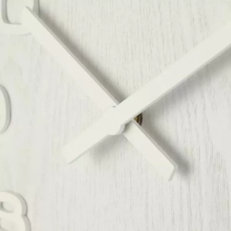 NeXtime 3096WI - nástenné hodiny - quartzové hodiny - okrúhle - biela - drevo - drevo