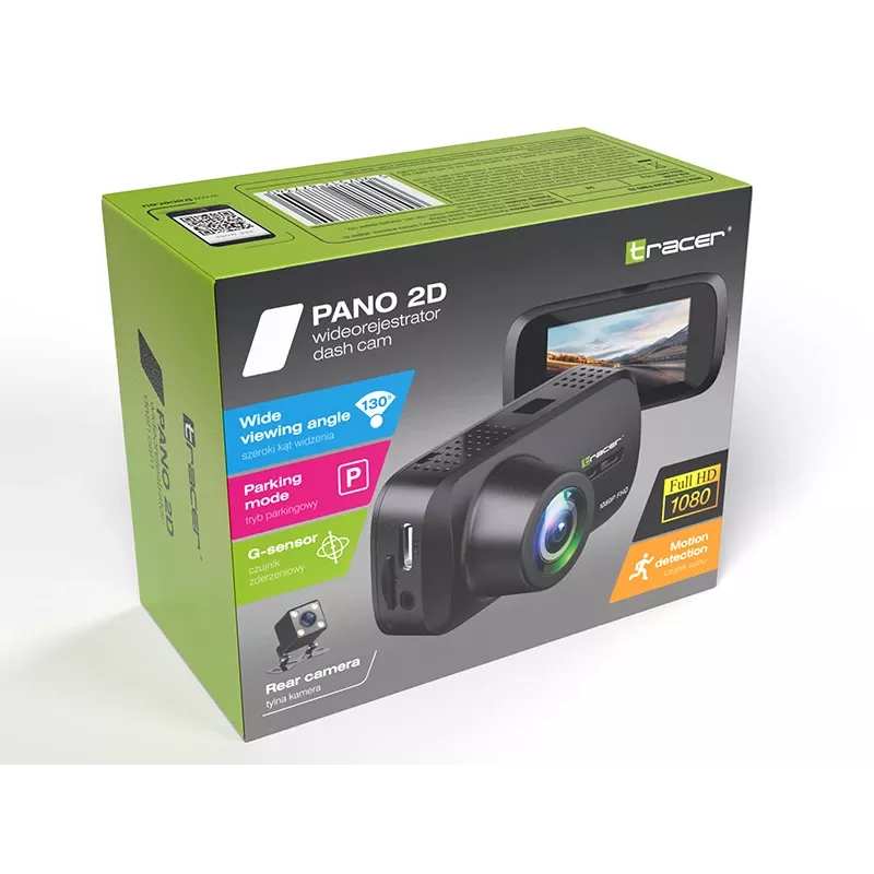 Auto-dashcam TRACER Tracer Pano 2D – panoramatický 2D záznam, kompaktný dizajn