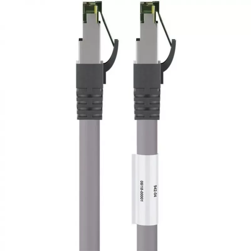 Goobay CAT 8.1 patch kábel, S/FTP (PiMF), sivý, 3 m - LSZH bez halogénov, meď AWG 24 (55138)