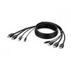 Belkin Secure KVM Combo kábel - video / USB / audio kábel - TAA-kompatibilný - USB, mini jack, HDMI (M)