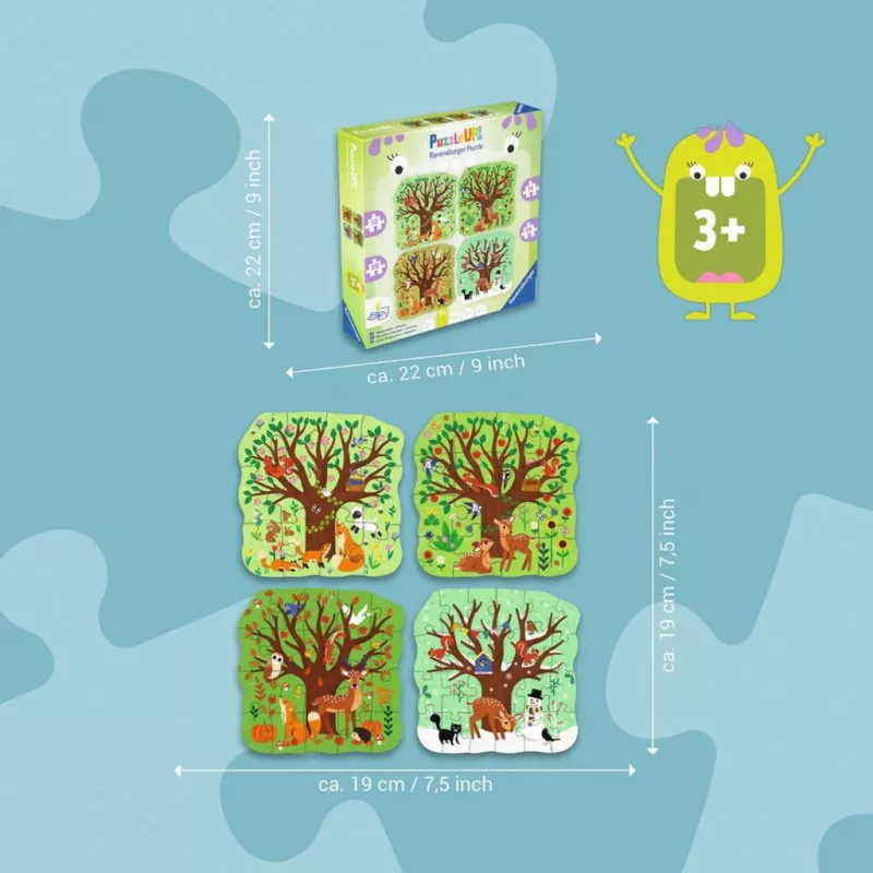Puzzle UP - štyri ročné obdobia (12, 16, 20 a 24 dielov)