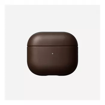 Kožené puzdro na AirPods Nomad V3 Rustic Brown — ochranný kožený kryt na nabíjacie puzdro AirPods