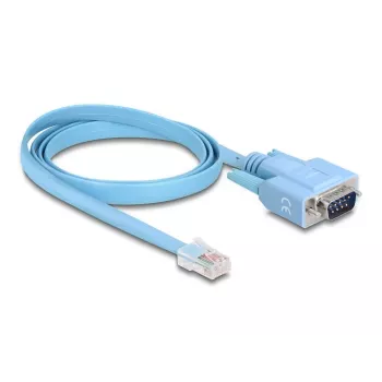 DeLOCK adaptér RS-232 DB9 konektor samec na RJ45 konektor samec 1 m