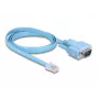 DeLOCK adaptér RS-232 DB9 konektor samec na RJ45 konektor samec 1 m