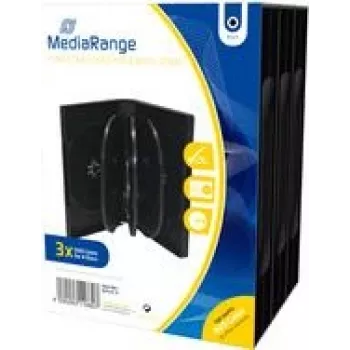 MEDIARANGE BOX35-8 - jewelcase - 8 diskov - čierny - plast - 120 mm - ochrana proti prachu - odolný proti poškriabaniu