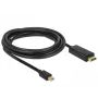 Video kábel adaptér DeLOCK 83698 Mini DisplayPort na HDMI 1 m čierny