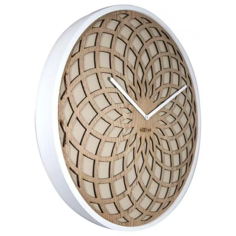 NeXtime hodiny 3149be Sun Large, Ø50 cm, nástenné, béžové