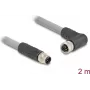DeLOCK 80543 Senzorový/akčný kábel 2 m RST M12 sivý