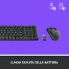 Logitech Wireless Combo MK220 - súprava klávesnice a myši - bezdrôtová - 2,4 GHz - talianska - tmavosivá (920-003721)