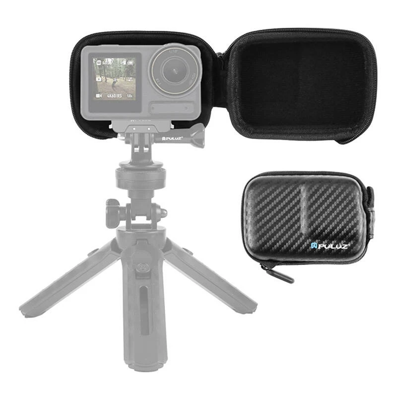 Mini kamerová taška pre DJI Osmo Action 4/3 PU946B, kompaktné ochranné puzdro, čierne