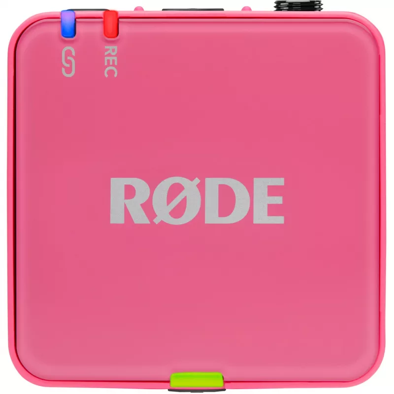 Bezdrôtový mikrofón RODE Wireless GO III ružový — kompaktný dvojkanálový vysielací a prijímací systém