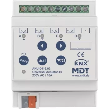 MDT AKU-0416.03 Univerzálny akčný člen, 4-násobný, 4TE REG, 16 A, 230 VAC, 100 µF