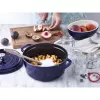 Staub 24 cm okrúhly liatinový kastról tmavomodrý