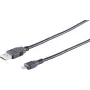 USB kábel S/CONN 14-11185 USB 2.0 1,8 m čierny