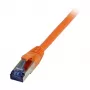 Kábel patch-RJ45 S-STP(S/FTP) 500Mhz 15,0 m CAT6A oranžový TPE(Superflex) AWG26