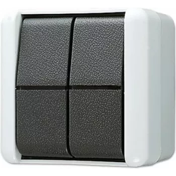 JUNG 809W elektrický spínač tlačidlo čierny - biely (809W)