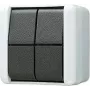 JUNG 809W elektrický spínač tlačidlo čierny - biely (809W)