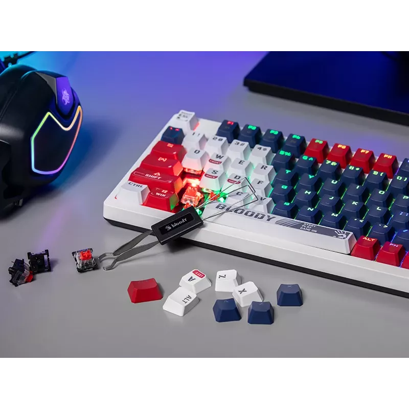 Mechanická herná klávesnica A4Tech Bloody S98, USB, Sports Navy, spínače BLMS Red Plus