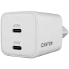 Nabíjačka Canyon CU45CC GaN 45 W 2xPD, biela (CNS-CUW45CC)