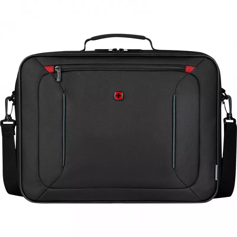 Taška na notebook Wenger BQ 16 Clamshell — vodeodolné čierne puzdro pre 16-palcové notebooky, robustné ochranné puzdro