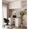 KUBA písací stôl set + Extension Piece, biely