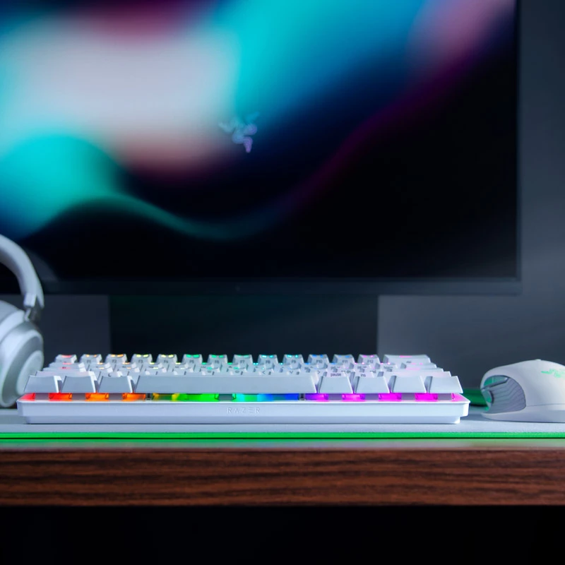 Razer Huntsman Mini klávesnica Gaming USB QWERTY anglická biela