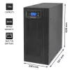 Qoltec 53982 online UPS s čistým sínusovým výstupom, 6 kVA / 4,8 kW, LCD, USB
