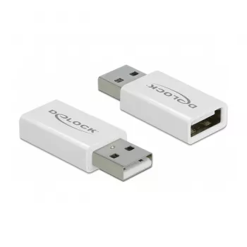 USB 2.0 adaptér DeLOCK 66530 Type-A konektor samec na konektor samica dátový blokovač