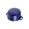 Staub 24 cm okrúhly liatinový kastról tmavomodrý