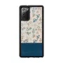 Puzdro na telefón Man and Wood Galaxy Note 20 — modrý kvet na čiernej