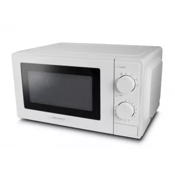 Sólo mikrovlnná rúra ESPERANZA ESTOFADO — 700 W, 20 l, 5 výkonových stupňov, 24,5 cm otočný tanier, biela